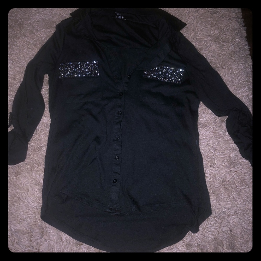 Black Rue21 button down